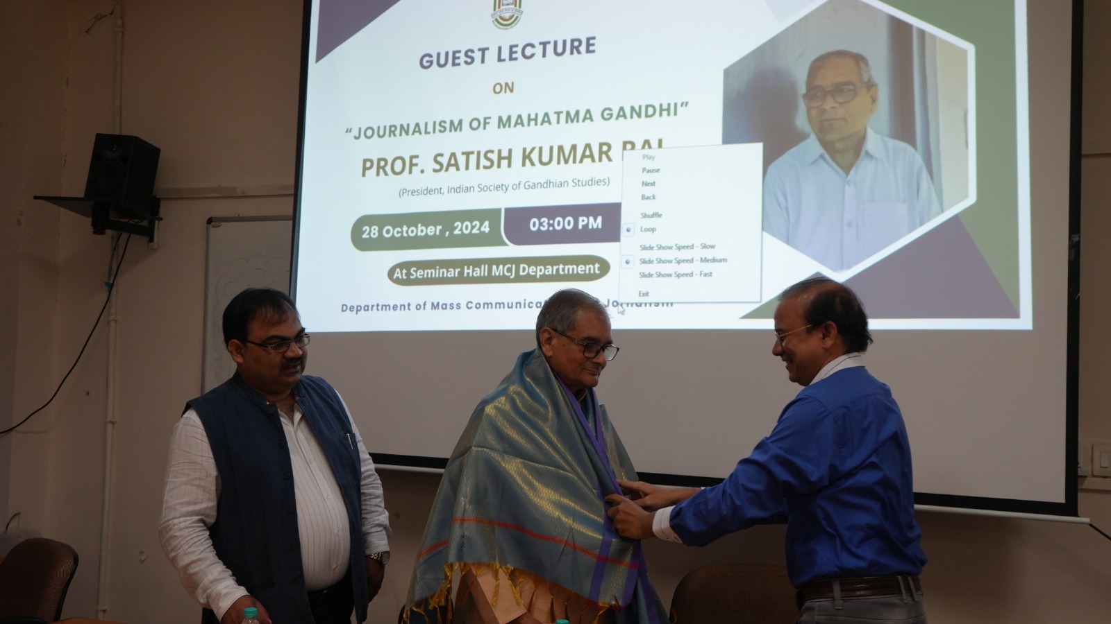 Lecture on Gandhian Journalism held at MANUU