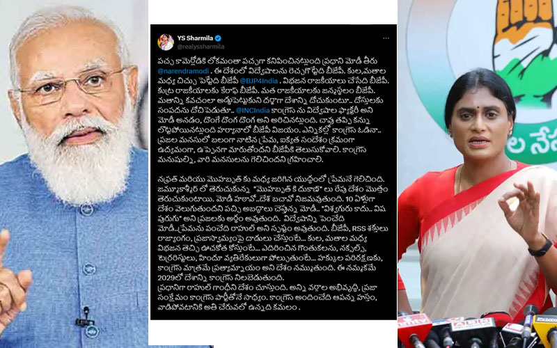 YS Sharmila Reddy’s Strong Criticism of BJP Politics